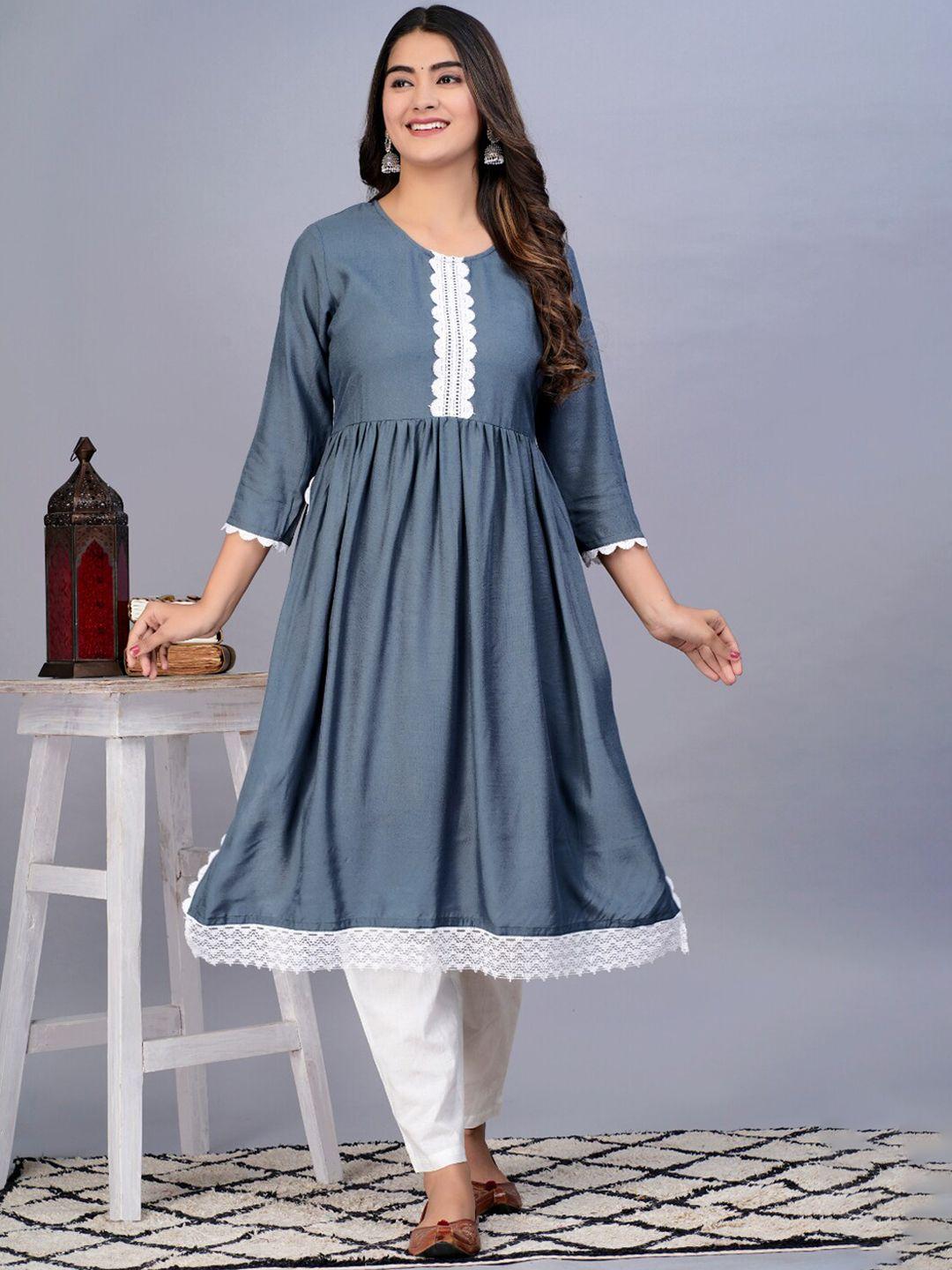 bachuu round neck anarkali kurta