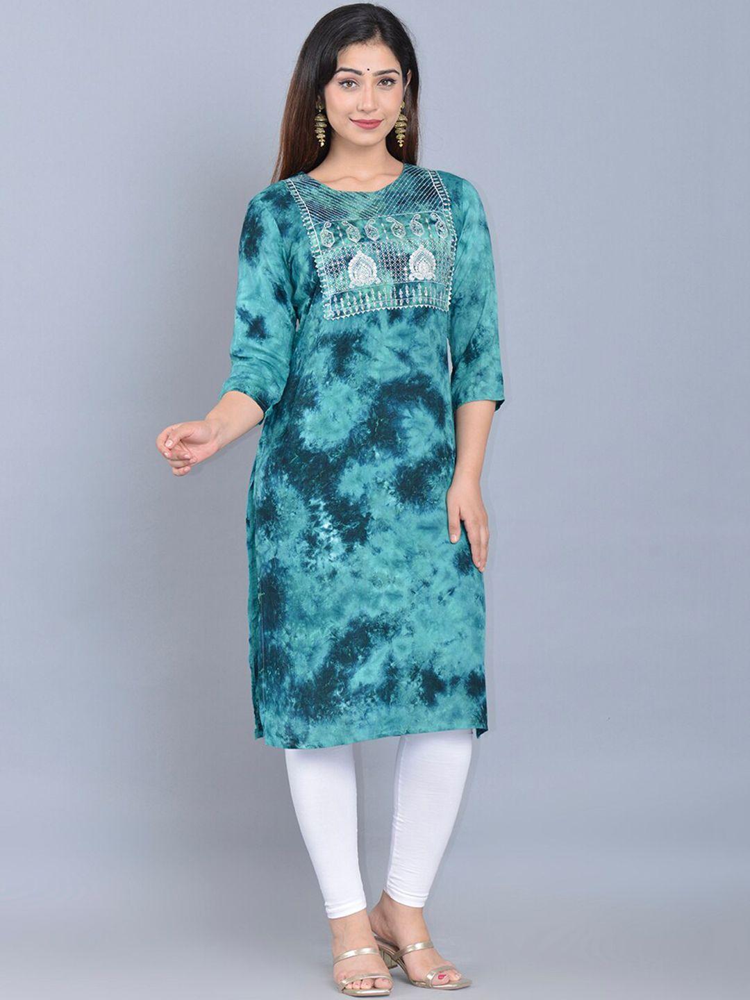 bachuu women green dyed kurta