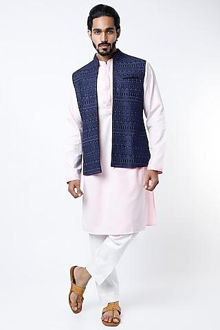 back embroidered nehru jacket