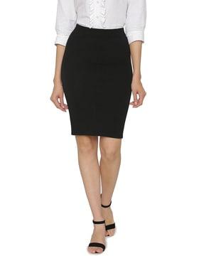 back slit pencil skirt