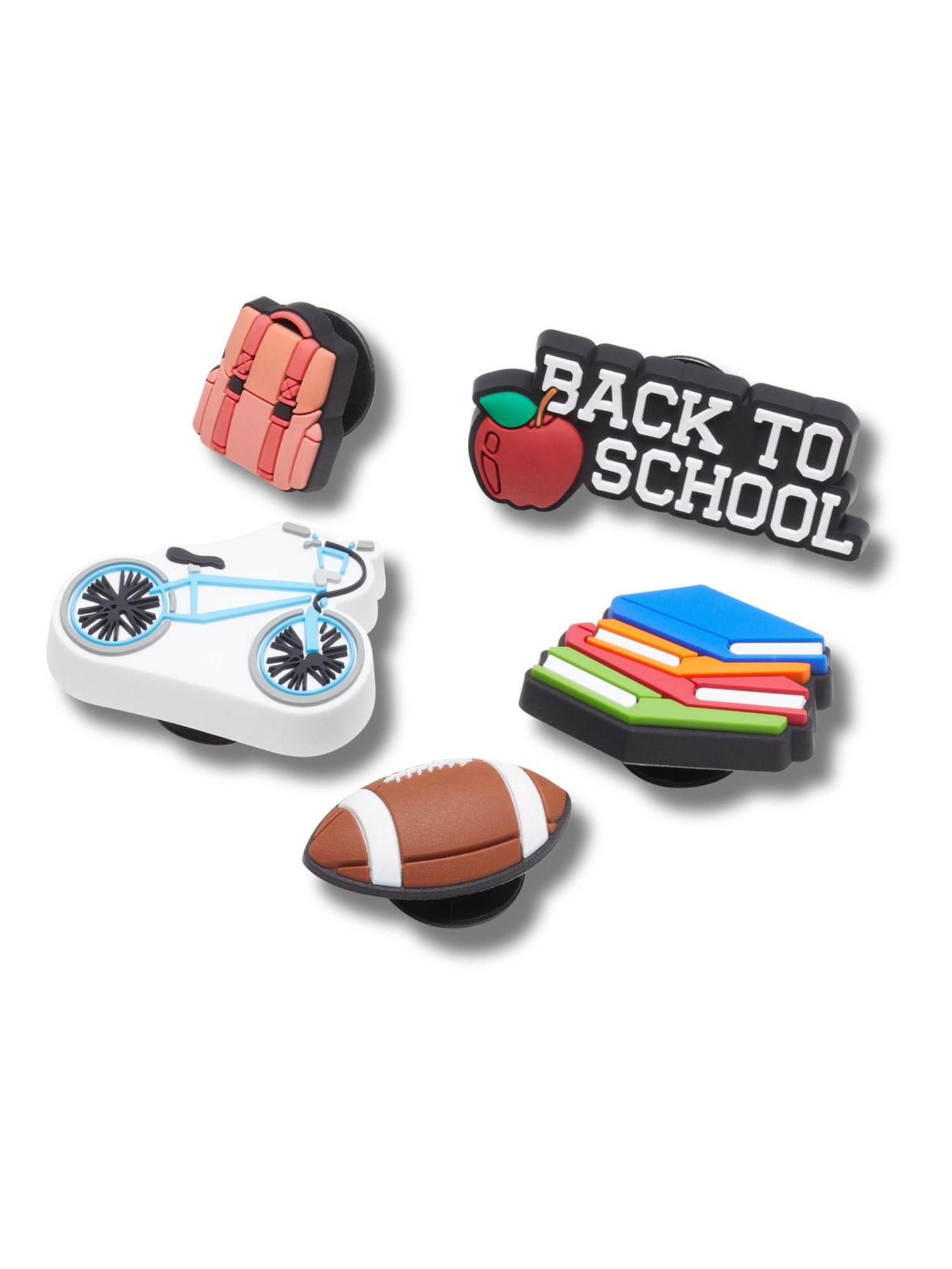 back to school jibbitz shoe charm - pack of 5