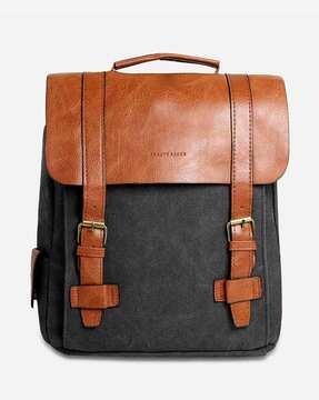 backpack with buckle closure & top handle