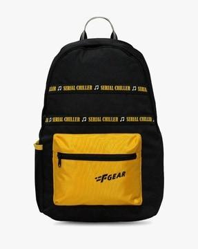 backpack with contrast zip pocket