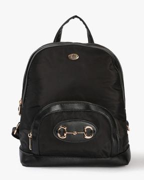 backpack with metal accent