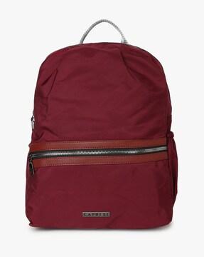 backpack with zip pocket