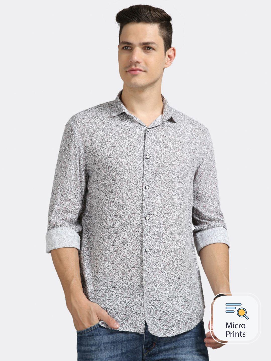 badmaash paisley printed slim fit casual shirt