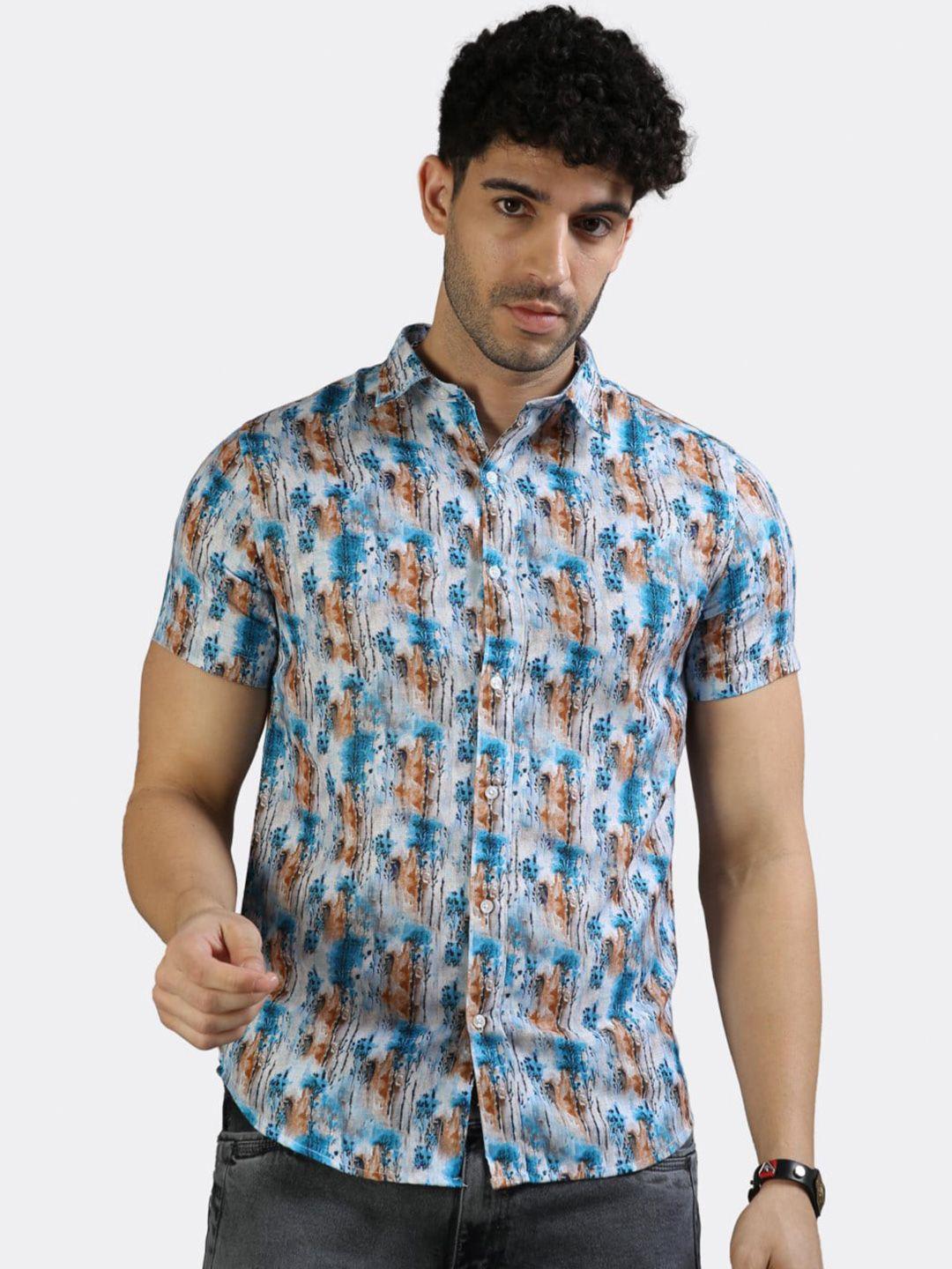 badmaash floral printed slim fit opaque casual shirt