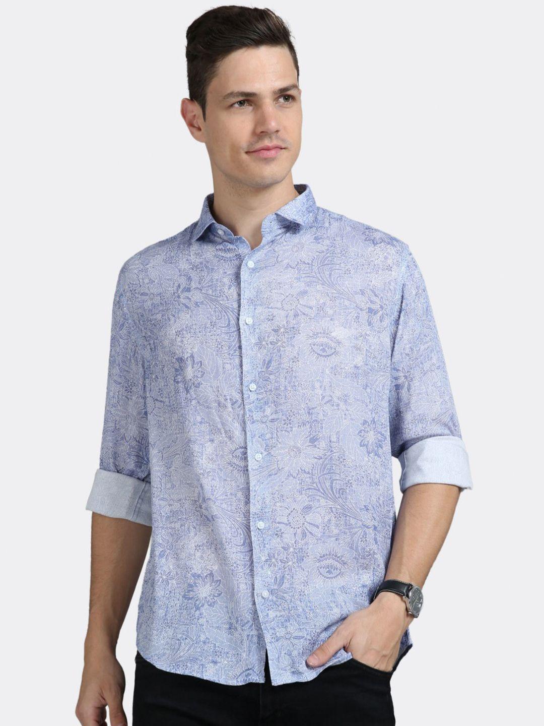 badmaash floral printed slim fit opaque casual shirt