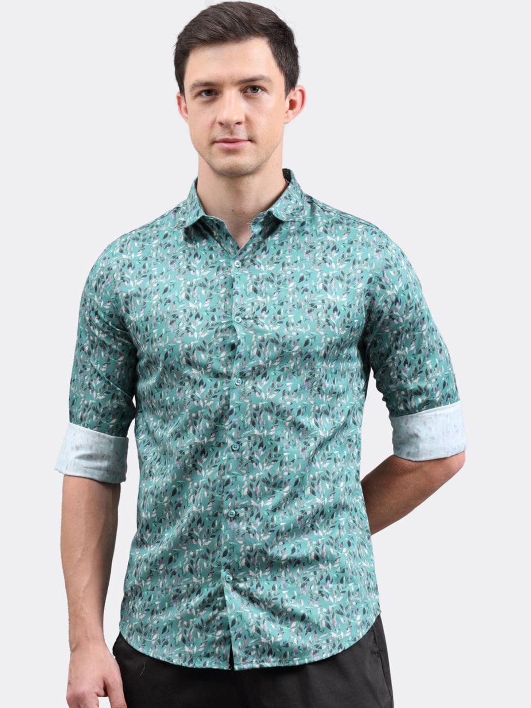 badmaash floral printed slim fit opaque cotton casual shirt