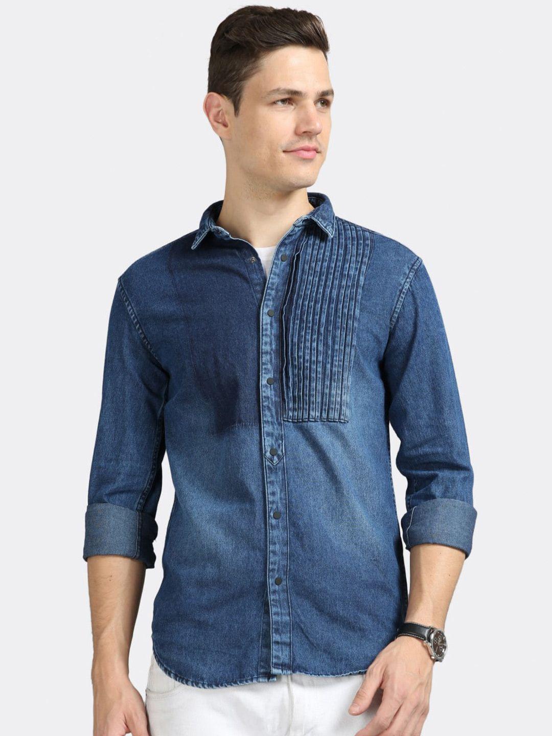 badmaash slim fit faded pure cotton casual shirt