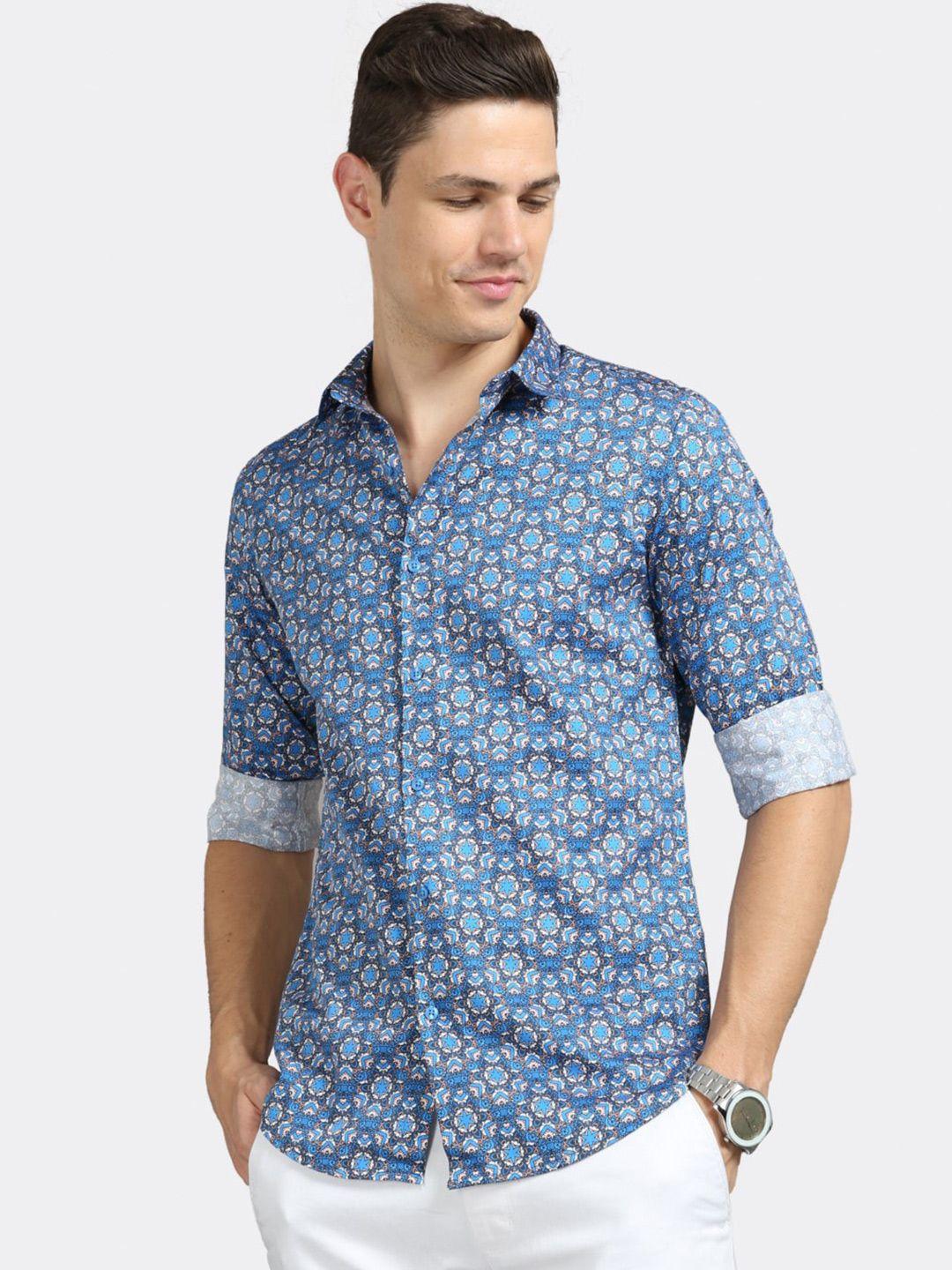 badmaash slim fit floral opaque printed casual shirt