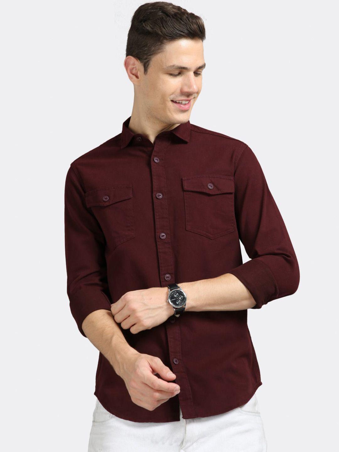 badmaash slim fit opaque cotton casual shirt