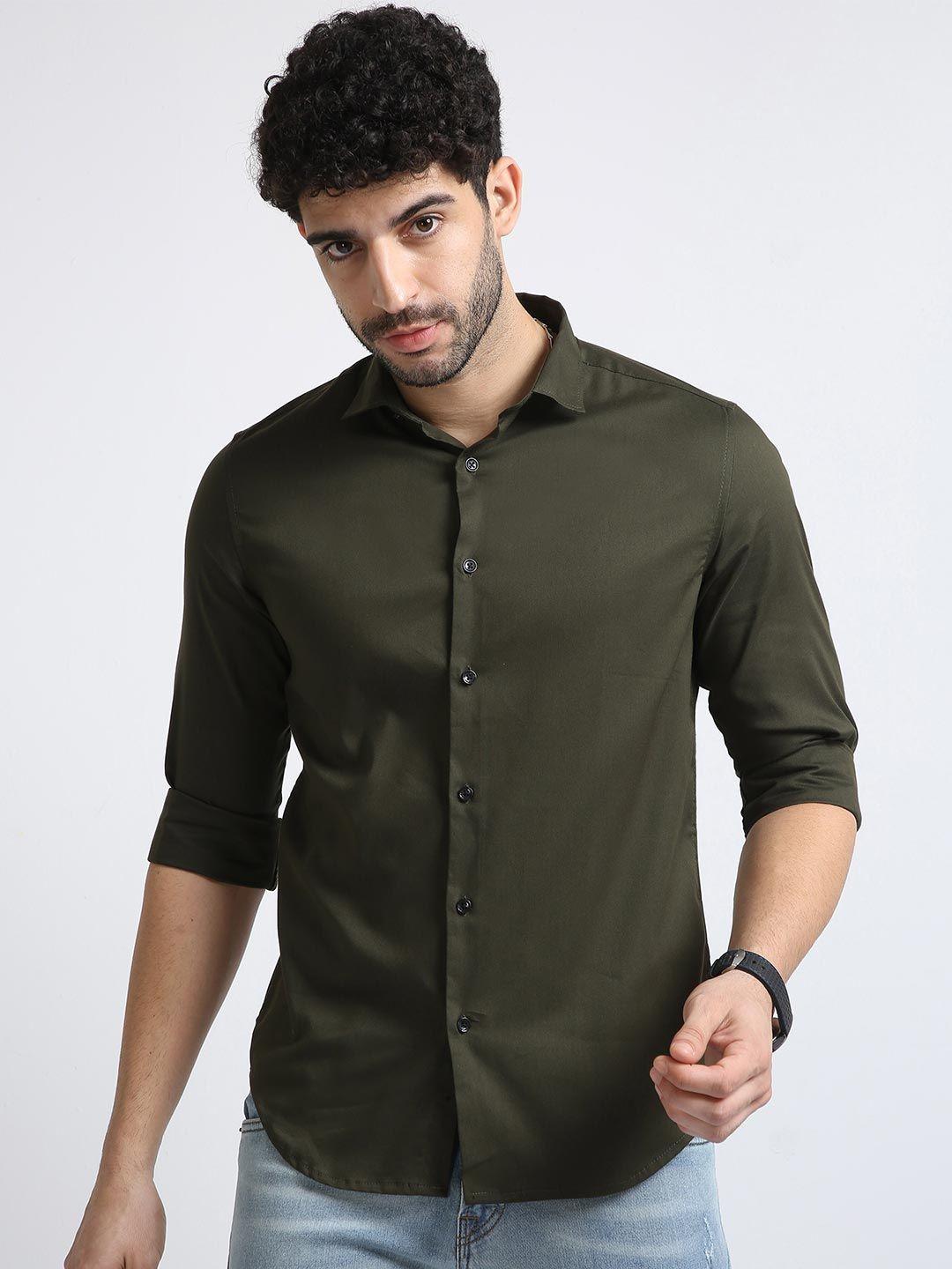 badmaash slim fit pure cotton casual shirt