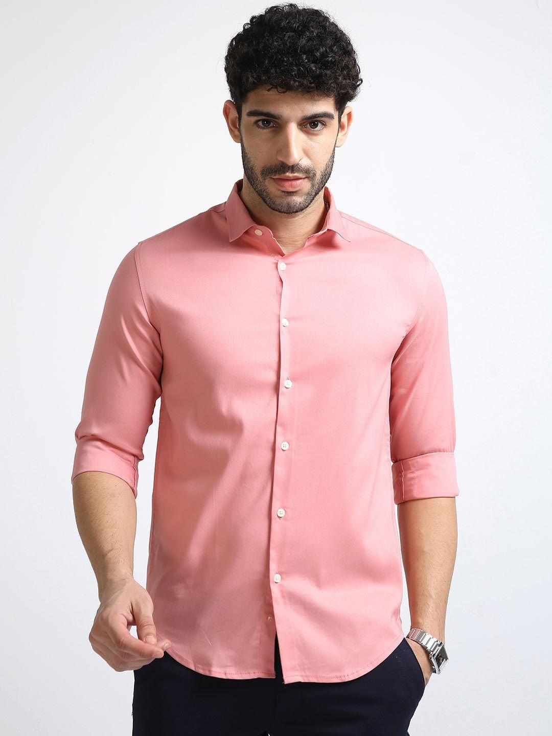 badmaash spread collar slim fit cotton casual shirt