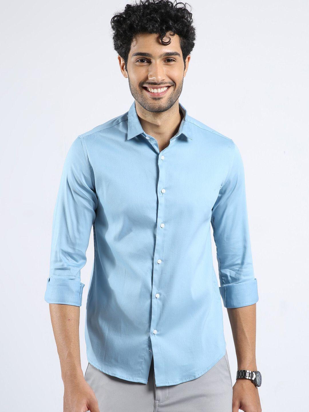 badmaash spread collar slim fit cotton casual shirt