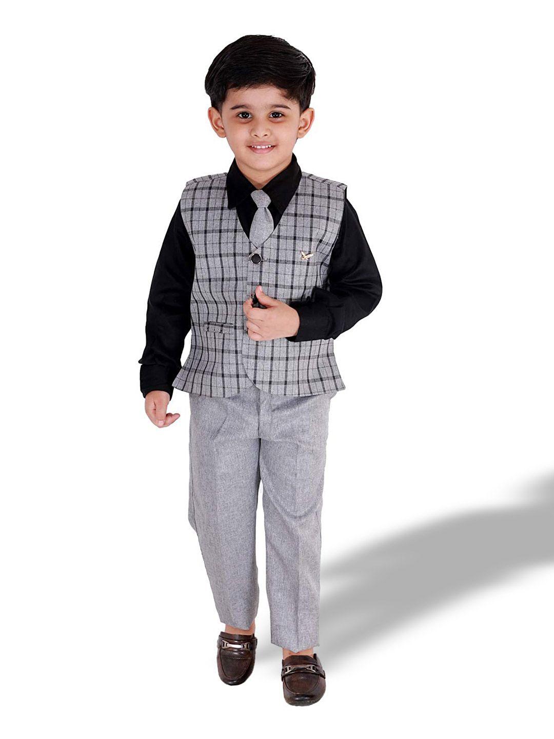 baesd boys black & grey shirt with trousers