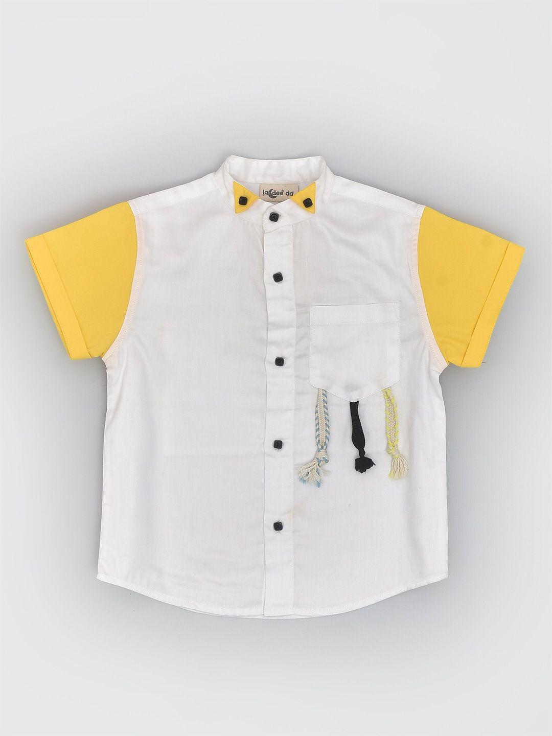 baesd boys graphic printed pure cotton casual shirt