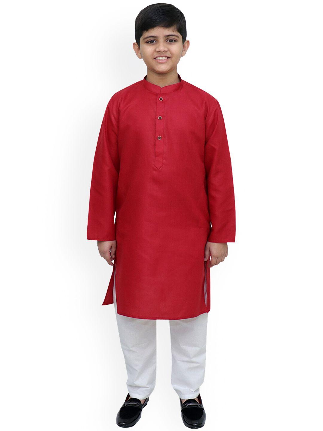 baesd boys mandarin collar long sleeves straight kurta