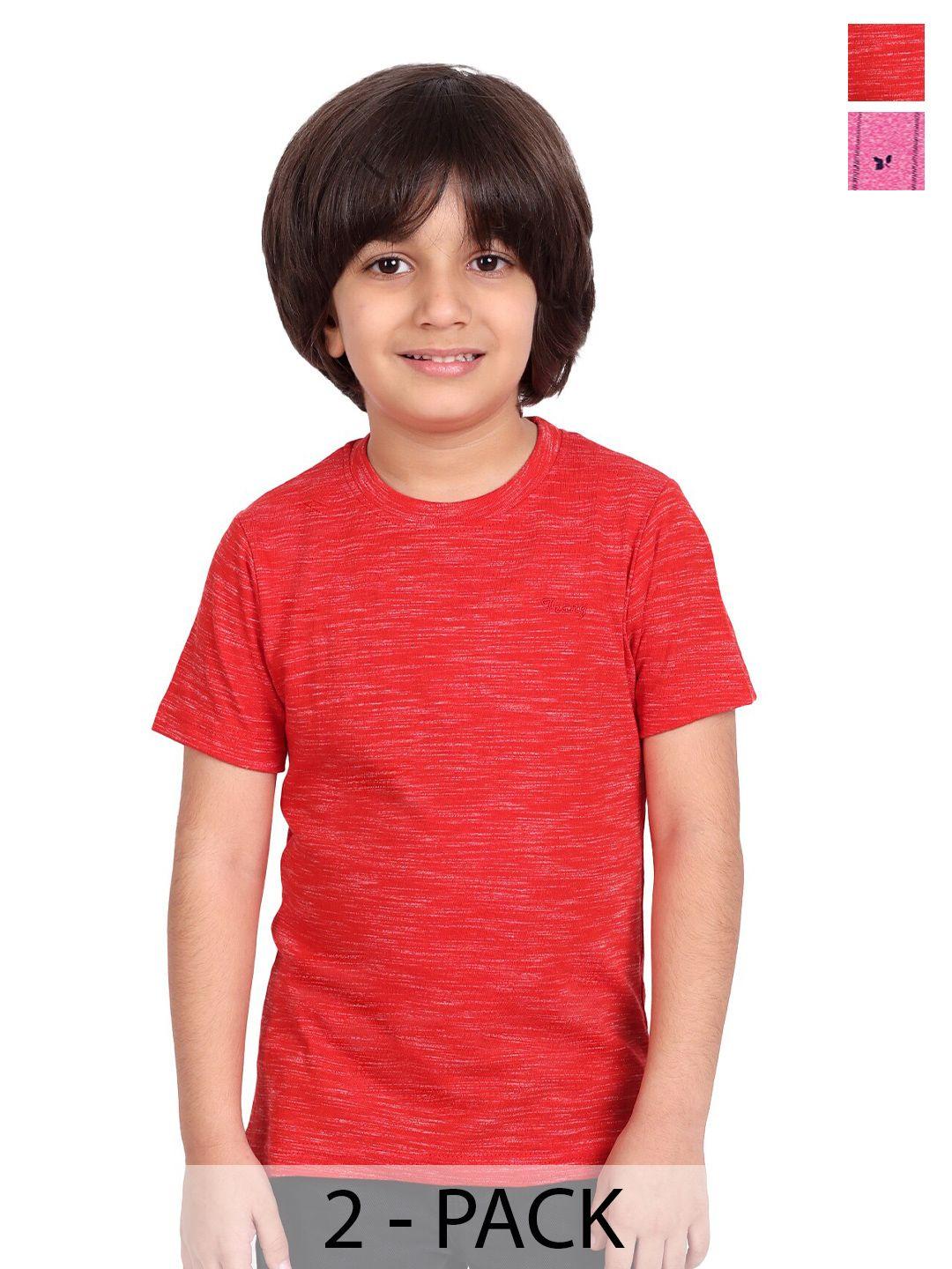 baesd boys pack of 2 conversational printed cotton casual t-shirt