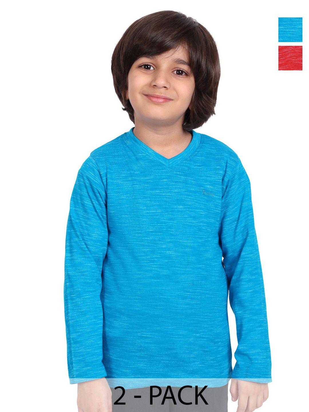 baesd boys pack of 2 v-neck long sleeves cotton t-shirts