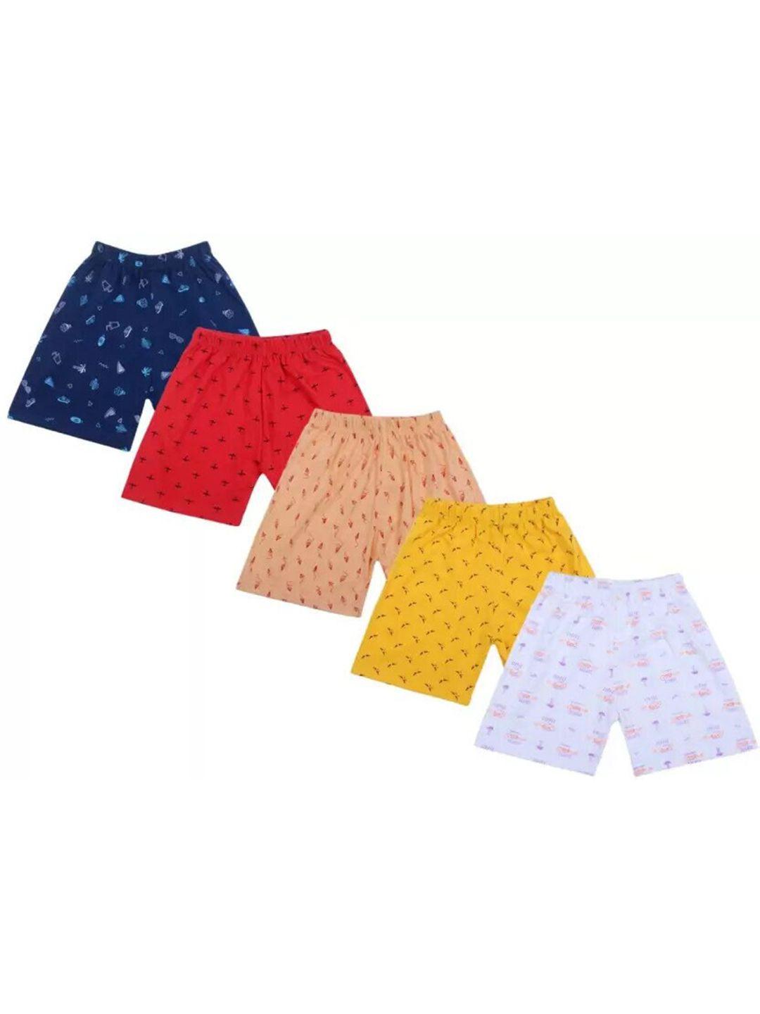 baesd boys pack of 5 assorted printed shorts