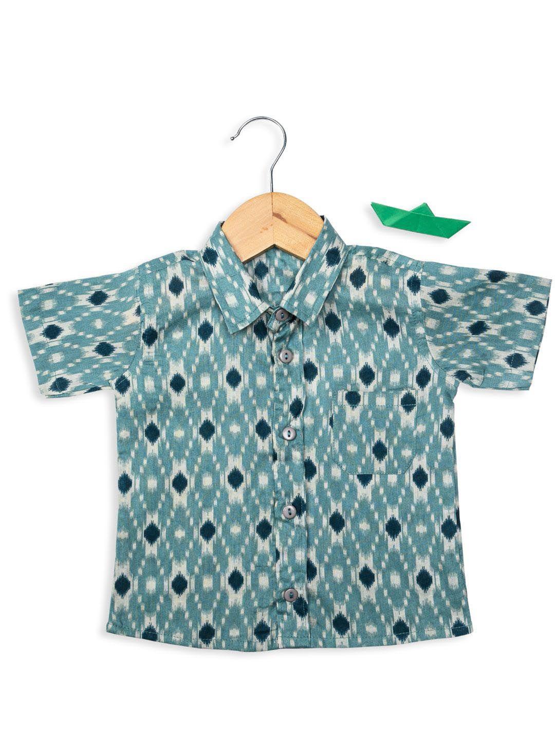 baesd boys relaxed abstract printed organic cotton casual shirt