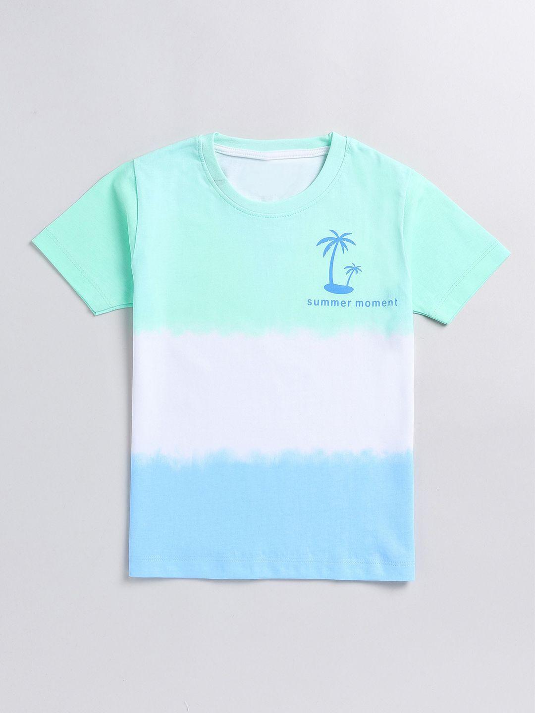 baesd boys round neck tie & dye cotton t-shirt