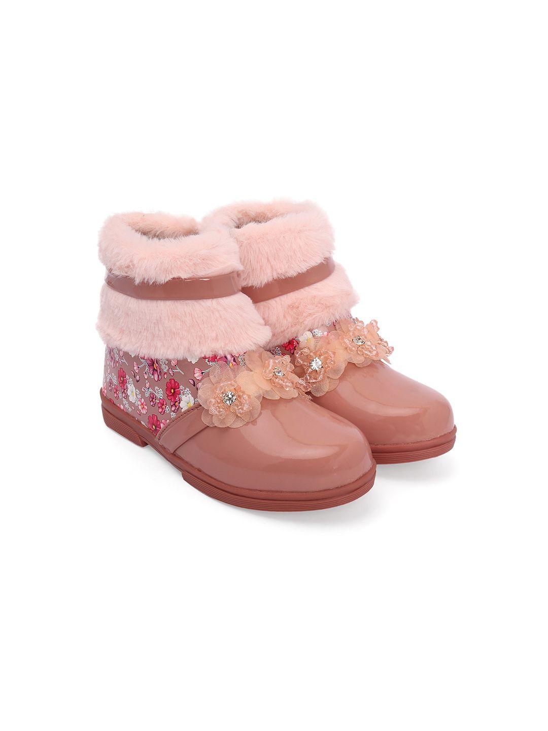baesd girls printed embellished winter boots