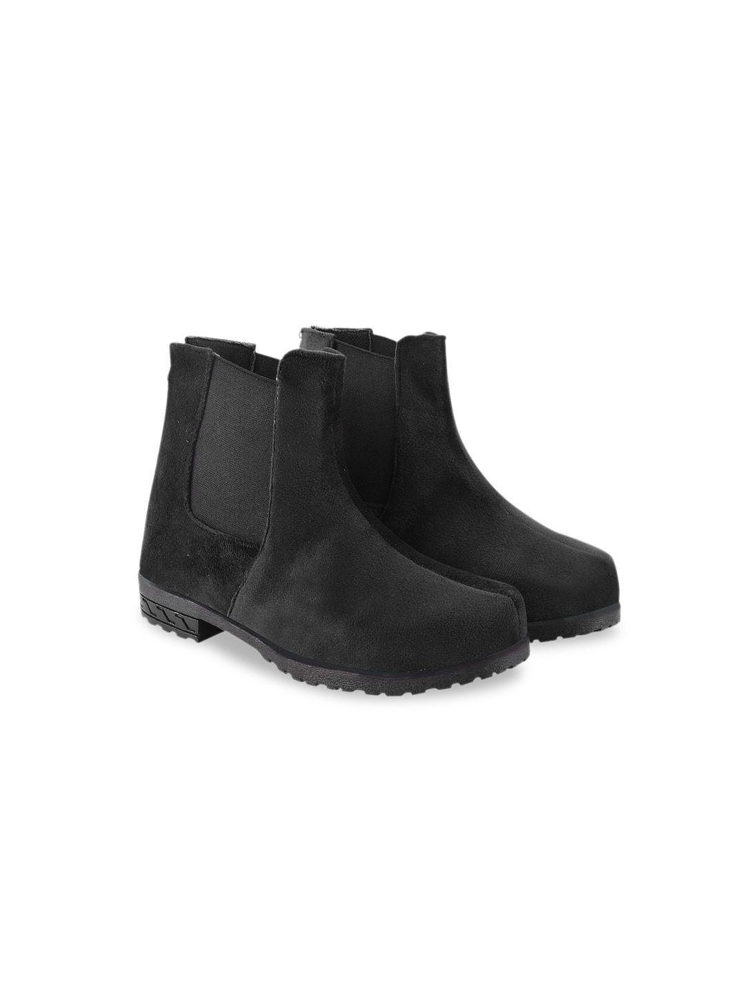 baesd girls suede mid-top chelsea boots