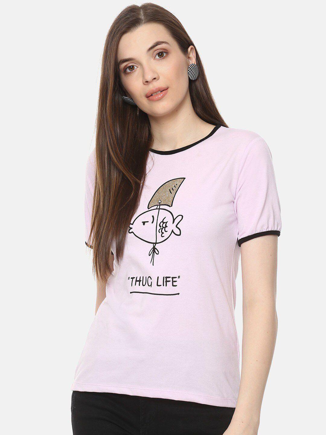 baesd graphic printed short sleeves cotton top