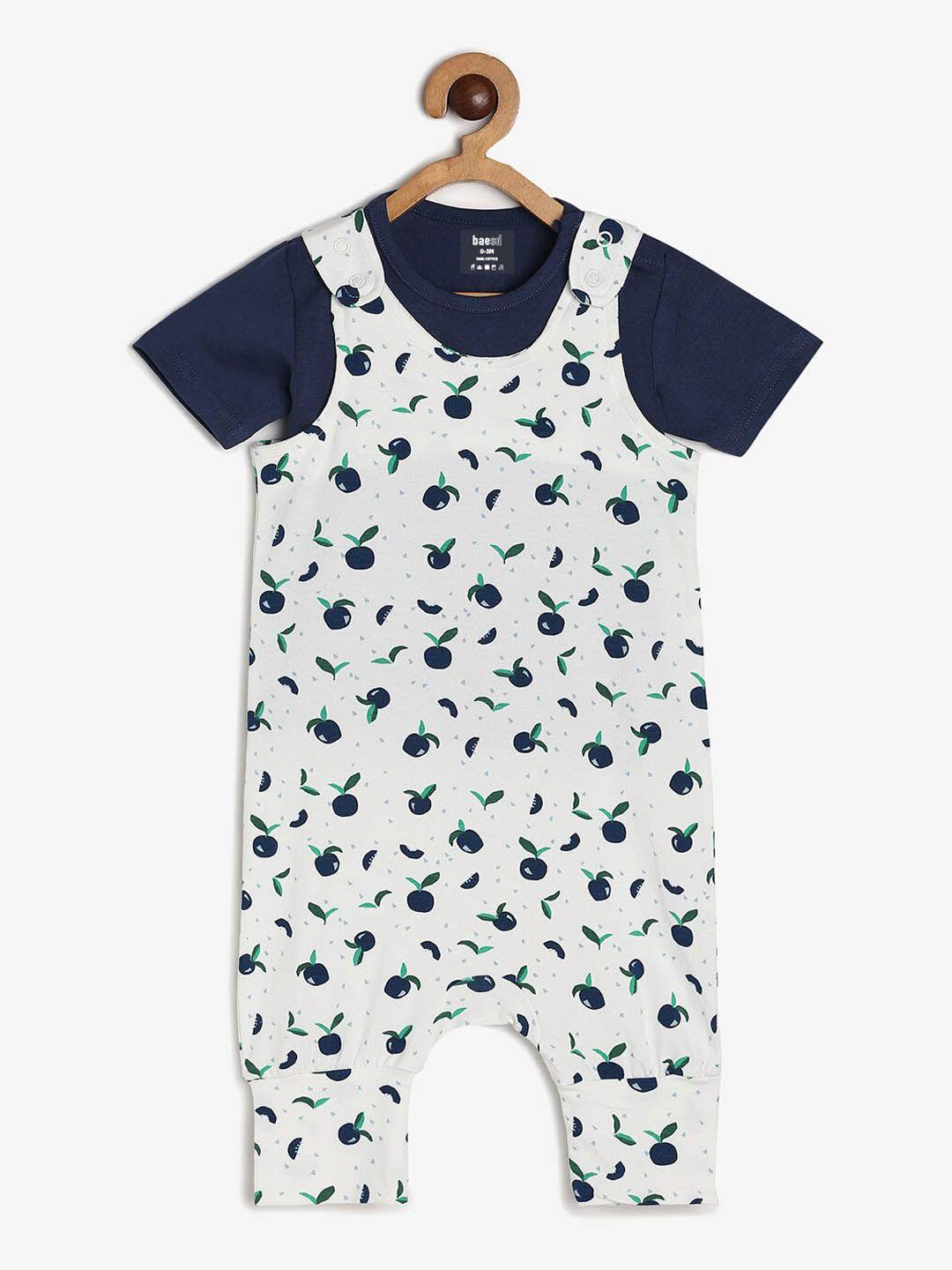 baesd infant conversational printed pure cotton dungaree