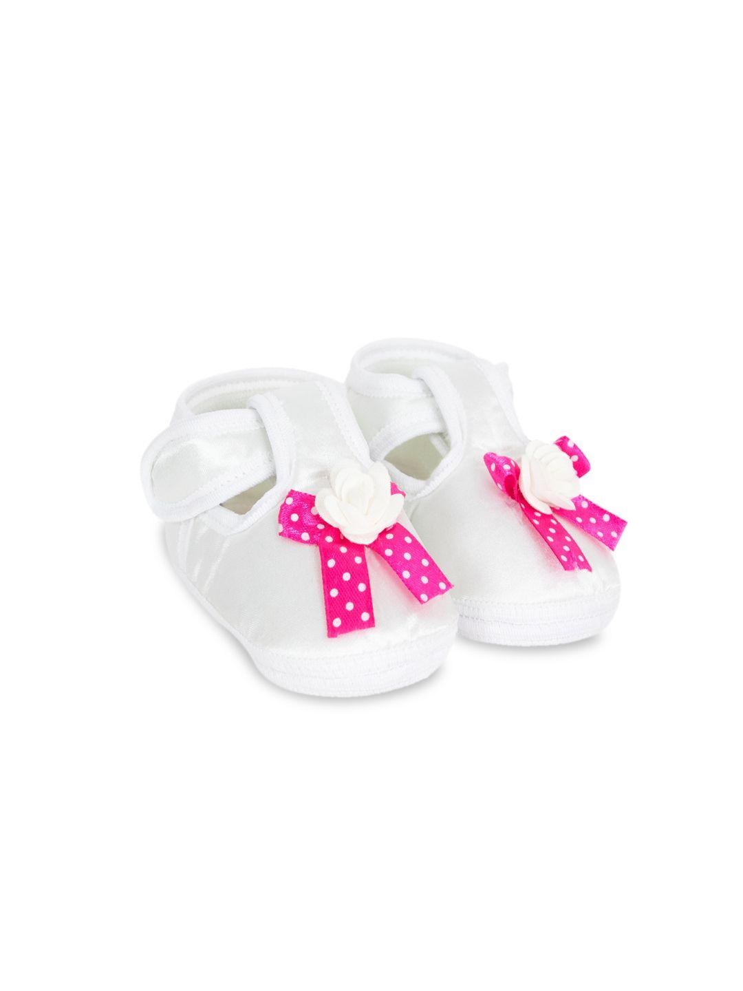 baesd infant girls bow embellished satin booties