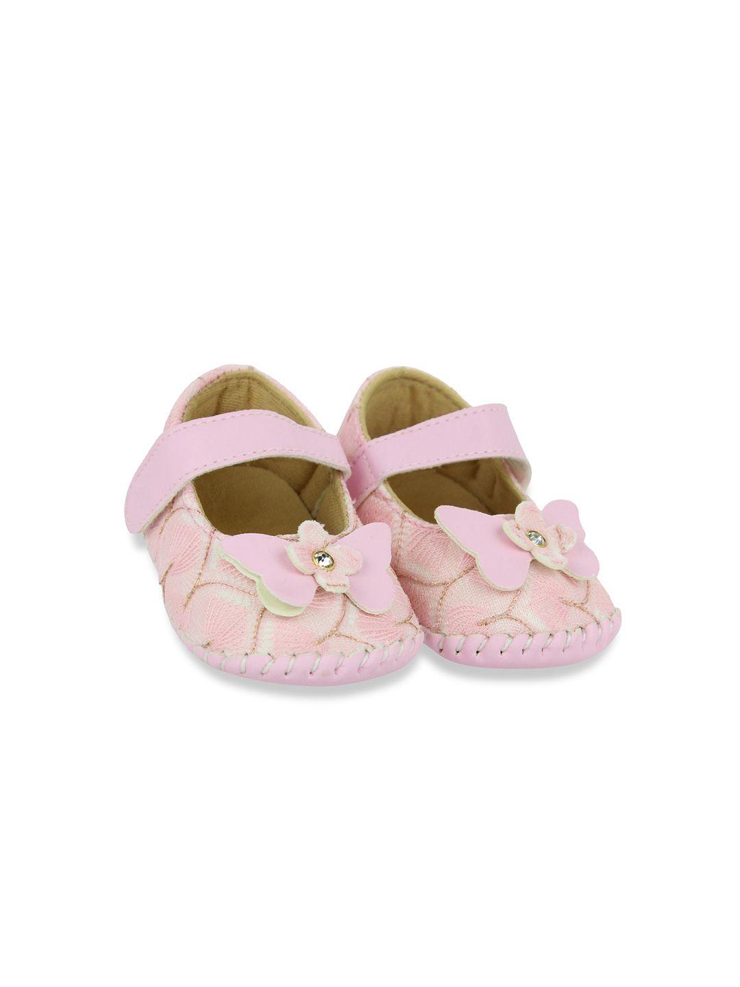 baesd infant girls floral design booties