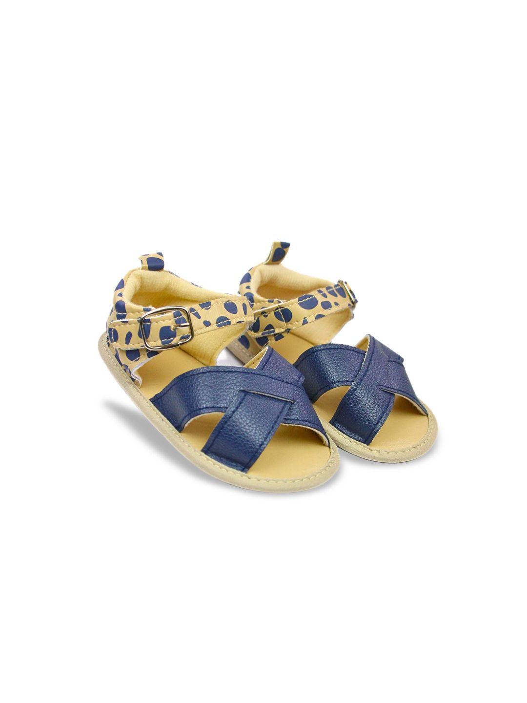 baesd infant kids printed open toe flats with buckles