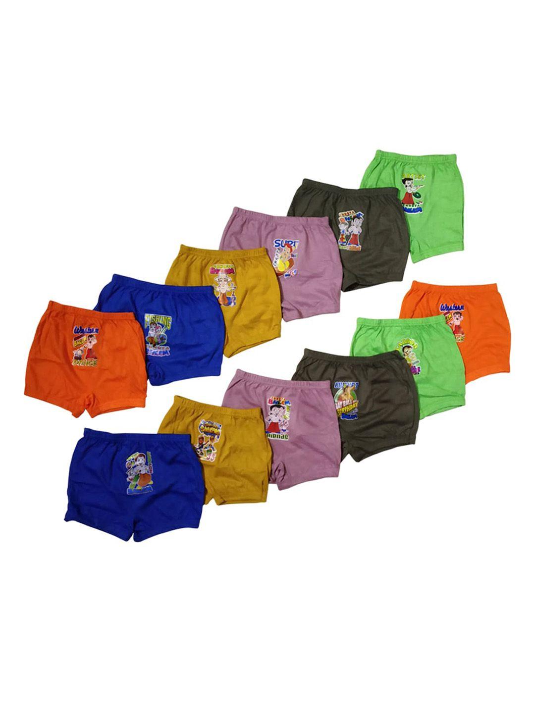 baesd infants pack of 12 printed cotton bloomer briefs 32_dra_po-12