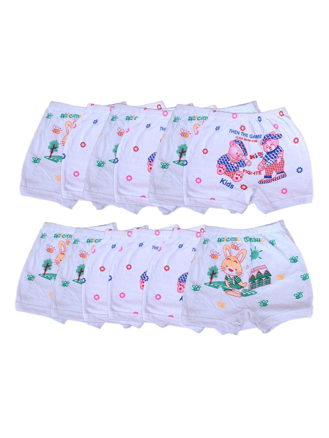 baesd infants pack of 12 printed pure cotton basic briefs