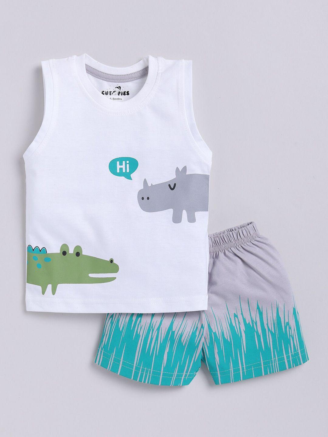 baesd-infants-printed-cotton-t-shirt-with-shorts