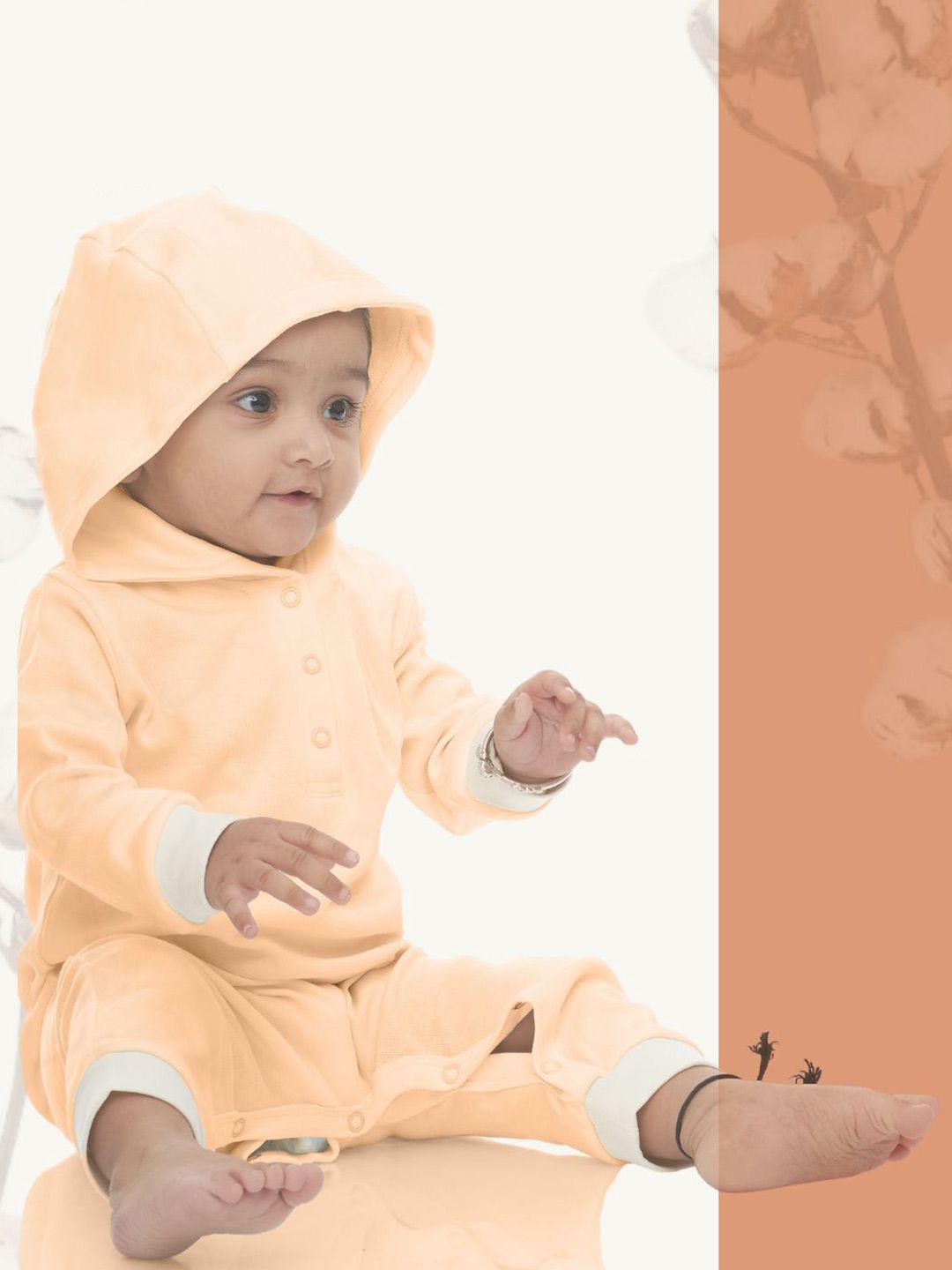 baesd infants pure organic cotton hooded rompers