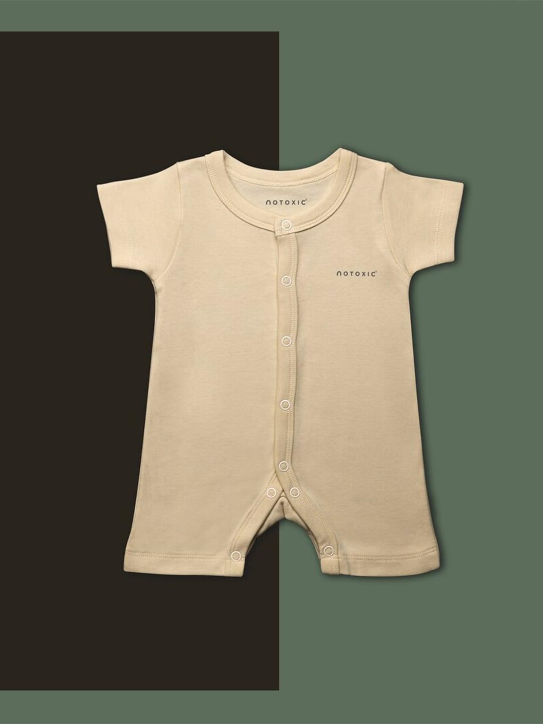 baesd infants round neck organic cotton rompers