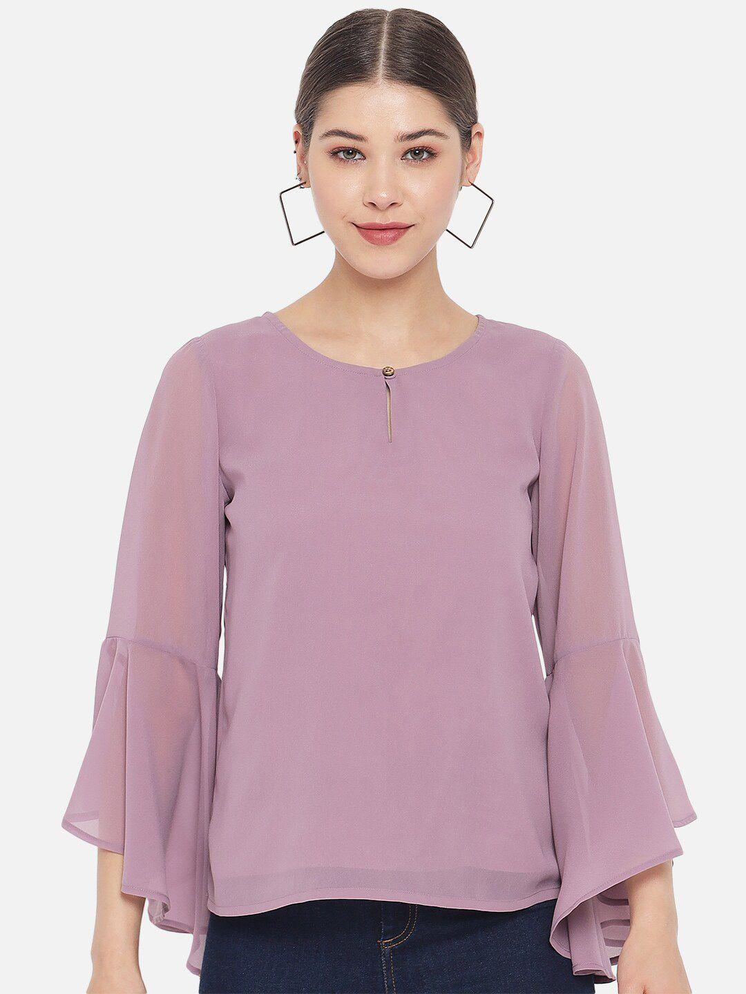 baesd keyhole neck bell sleeves top