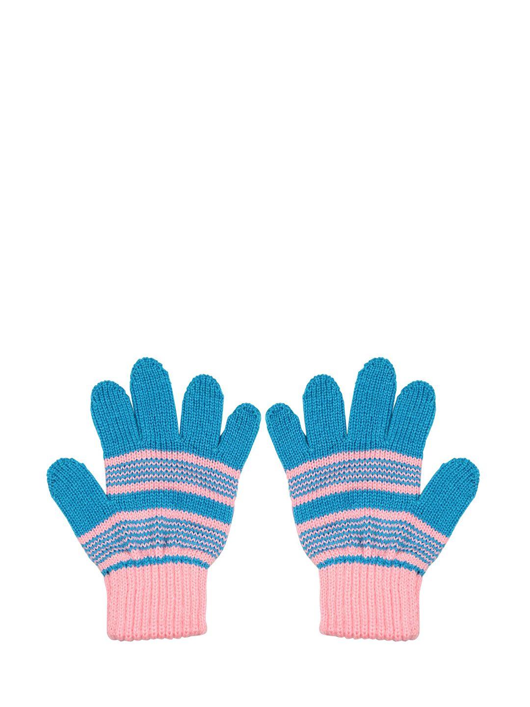 baesd kids striped winter hand gloves