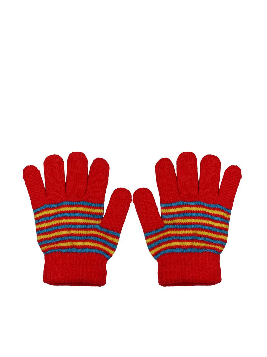 baesd kids woollen striped winter gloves