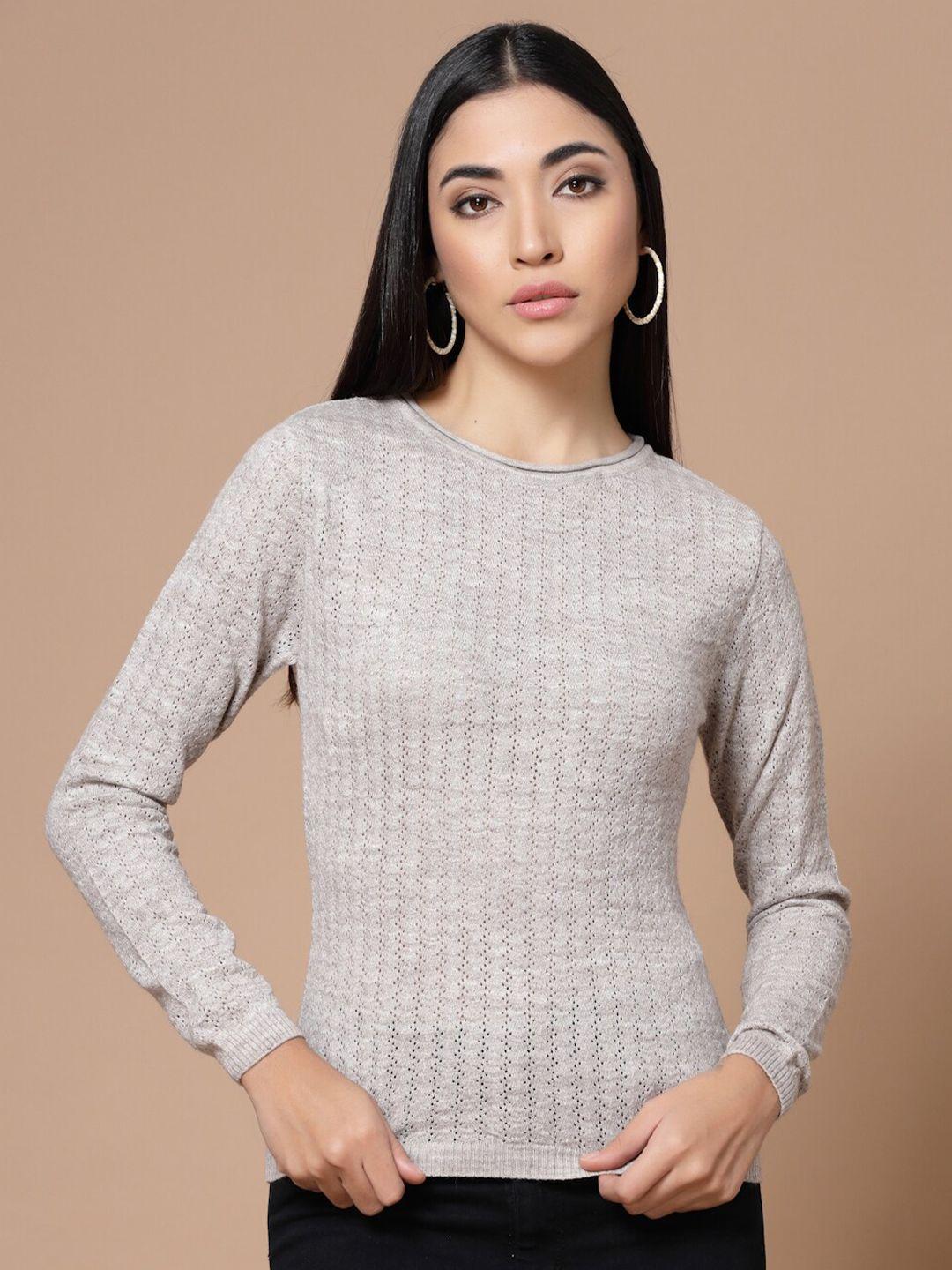 baesd open knit acrylic pullover sweater
