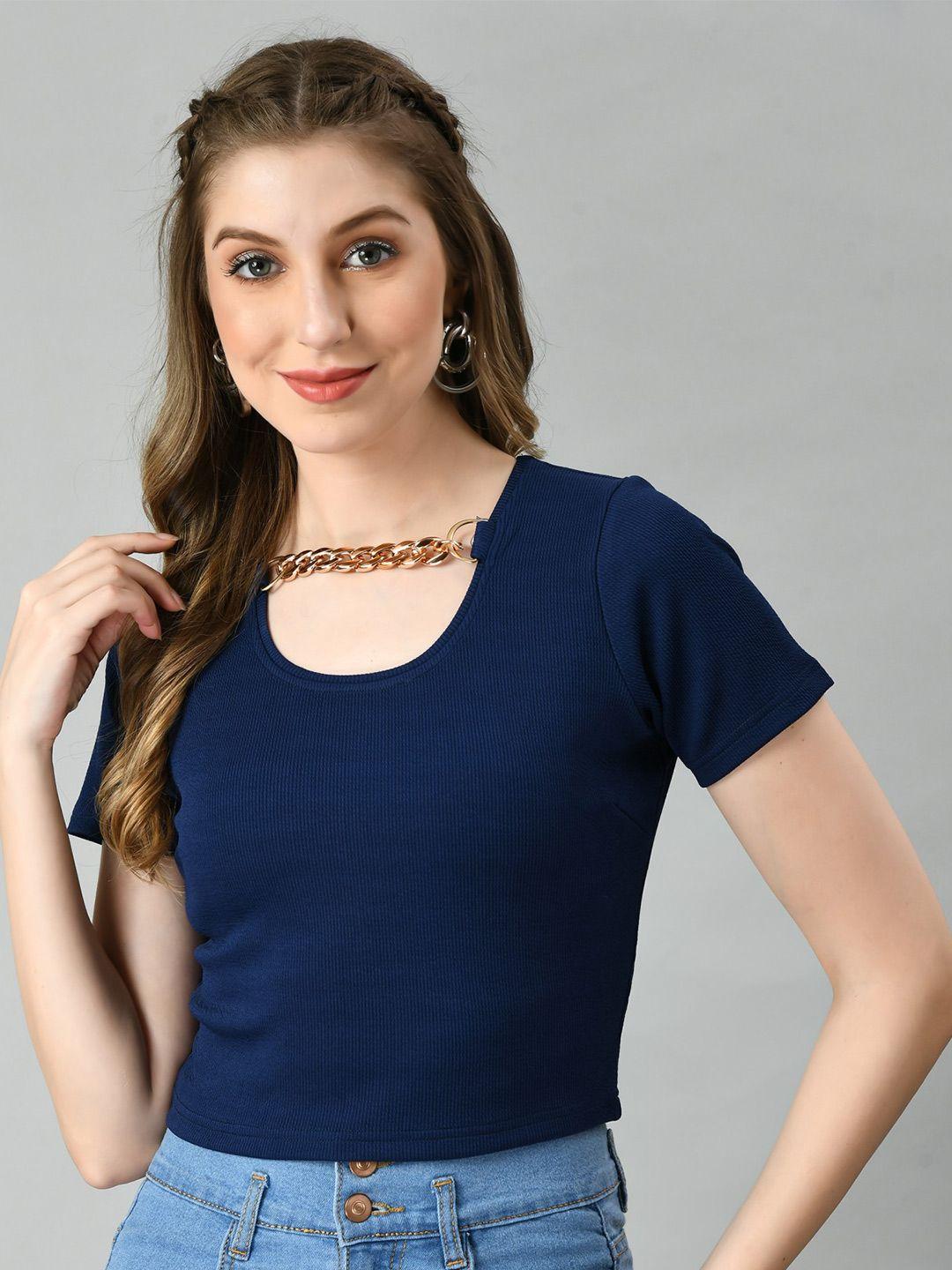 baesd round neck cropped top