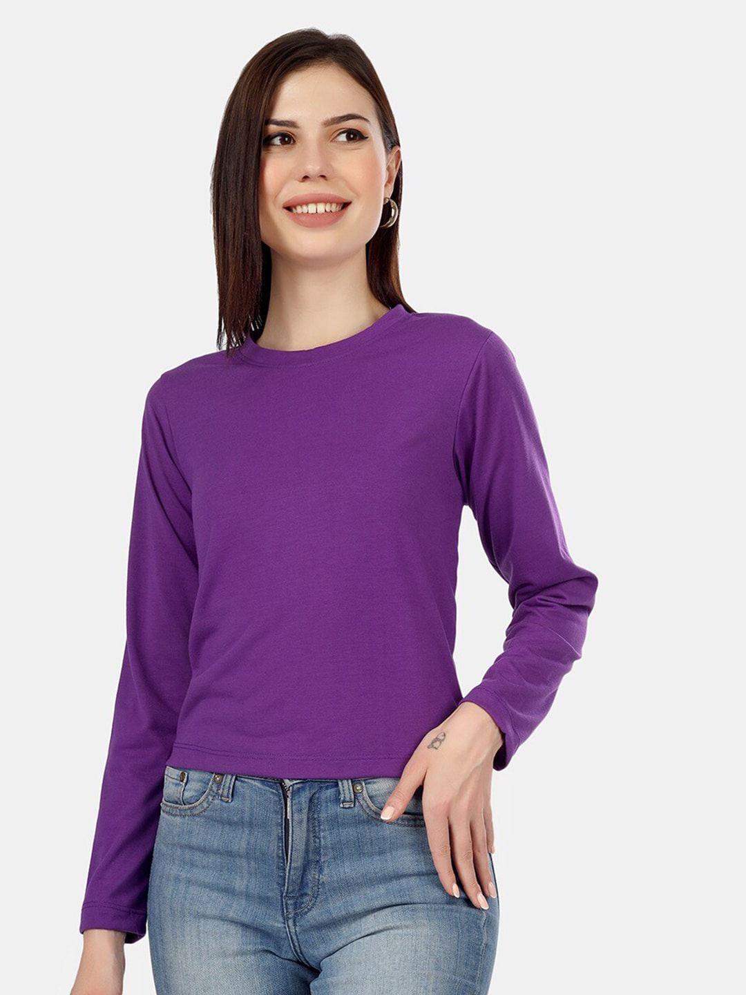 baesd round neck long sleeves pure cotton t-shirt
