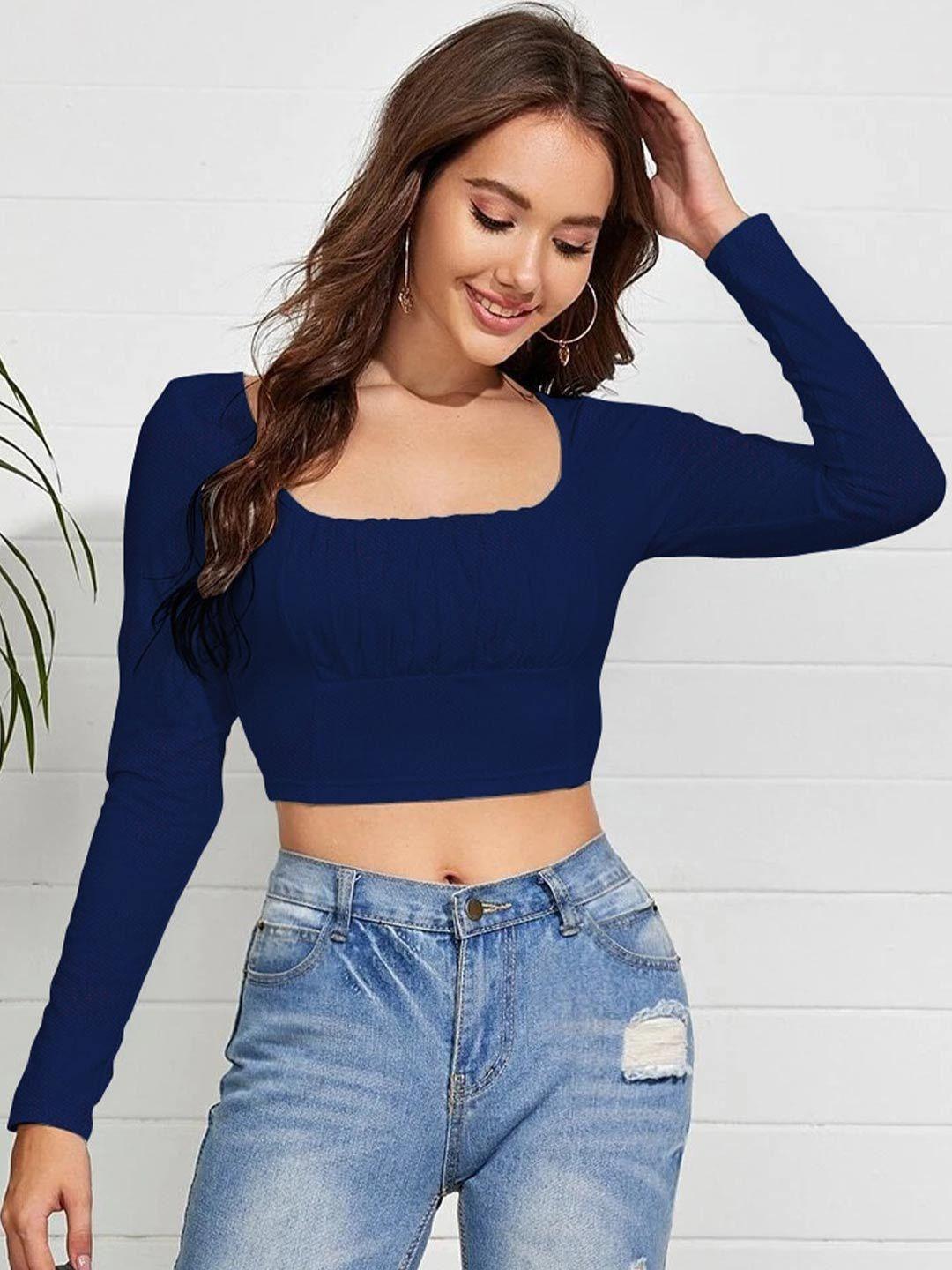 baesd square neck fitted crop top