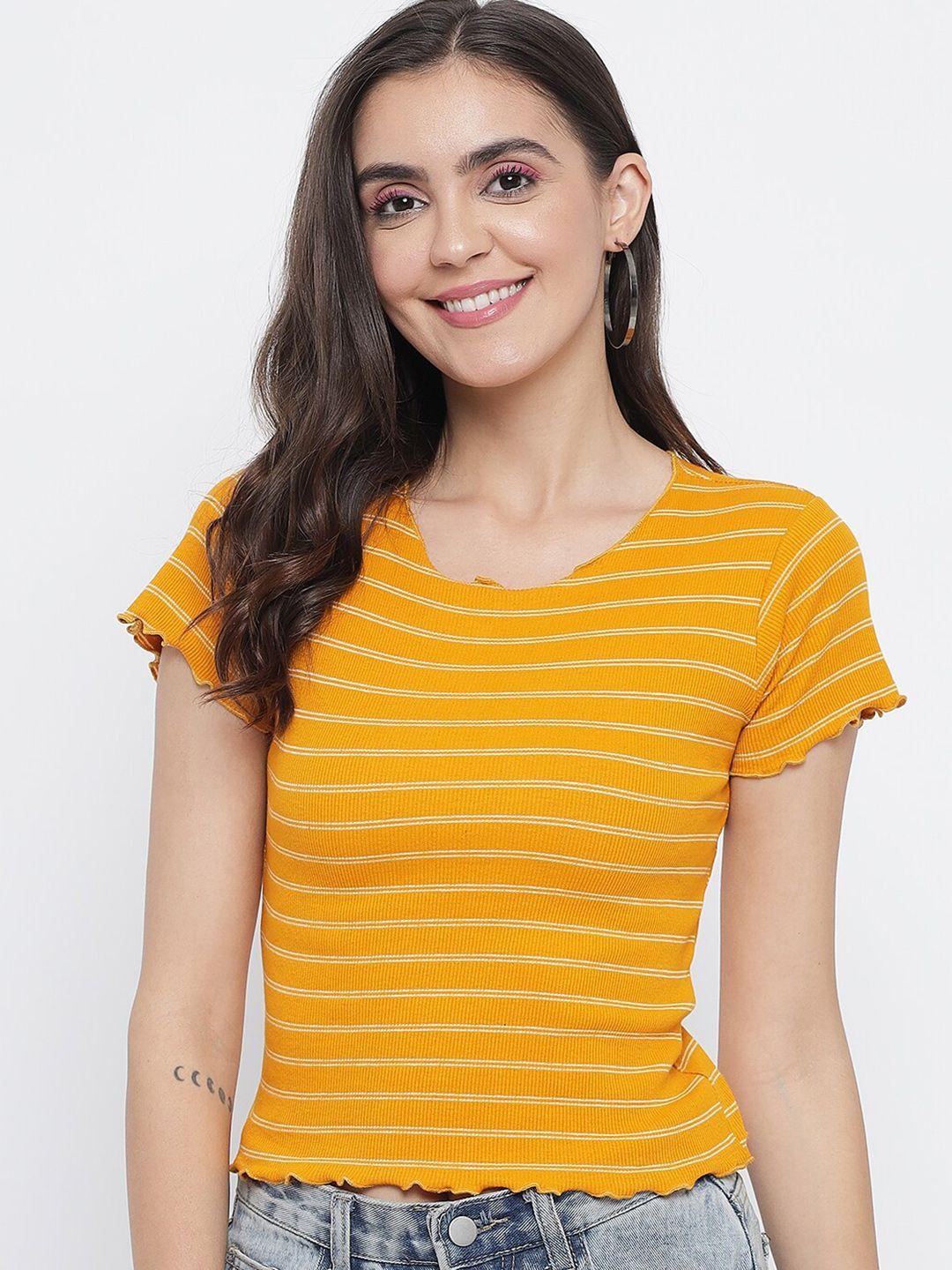 baesd striped ribbed fitted top