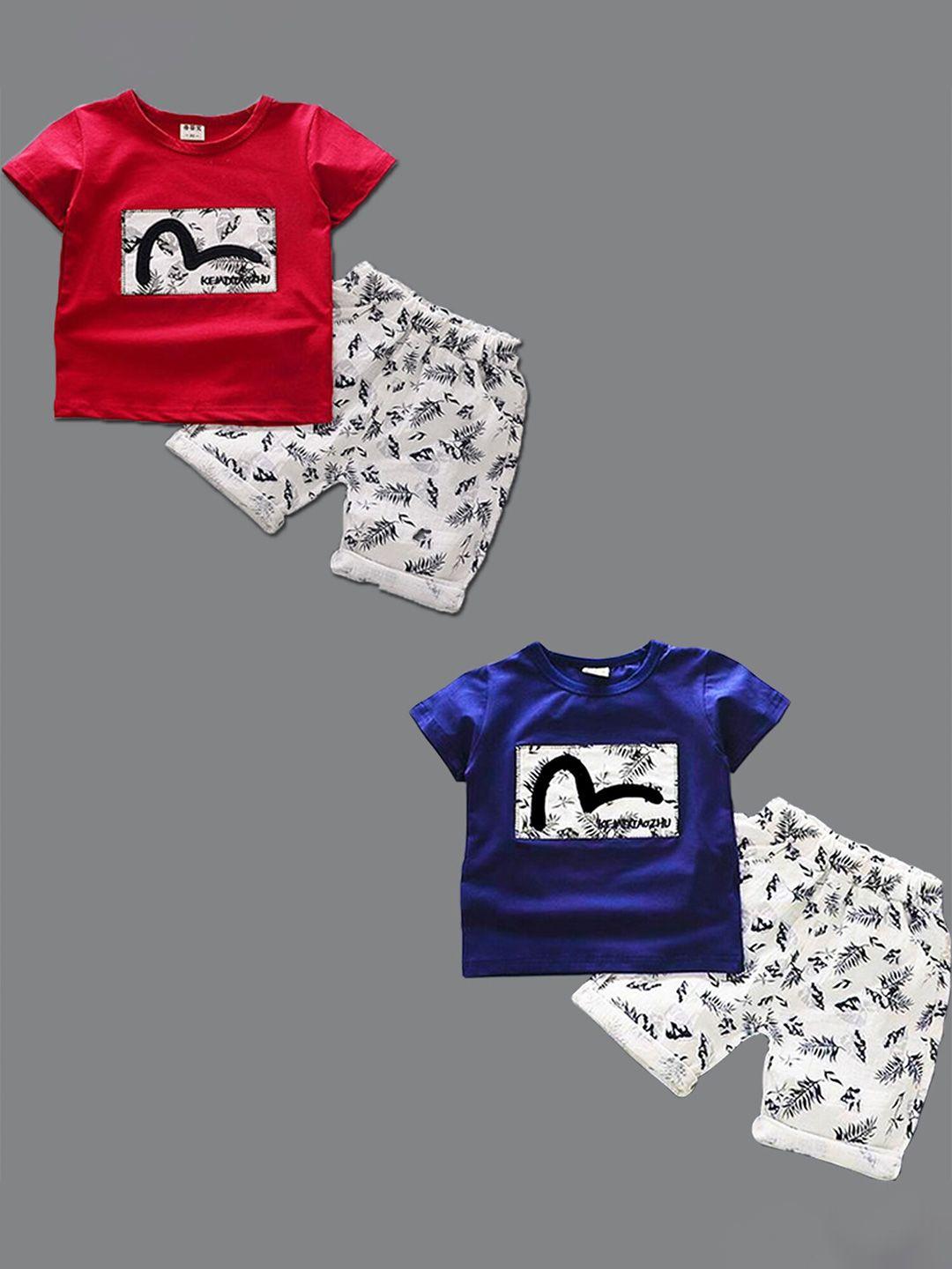 baesd-unisex-kids-multicoloured-printed-t-shirt-with-shorts