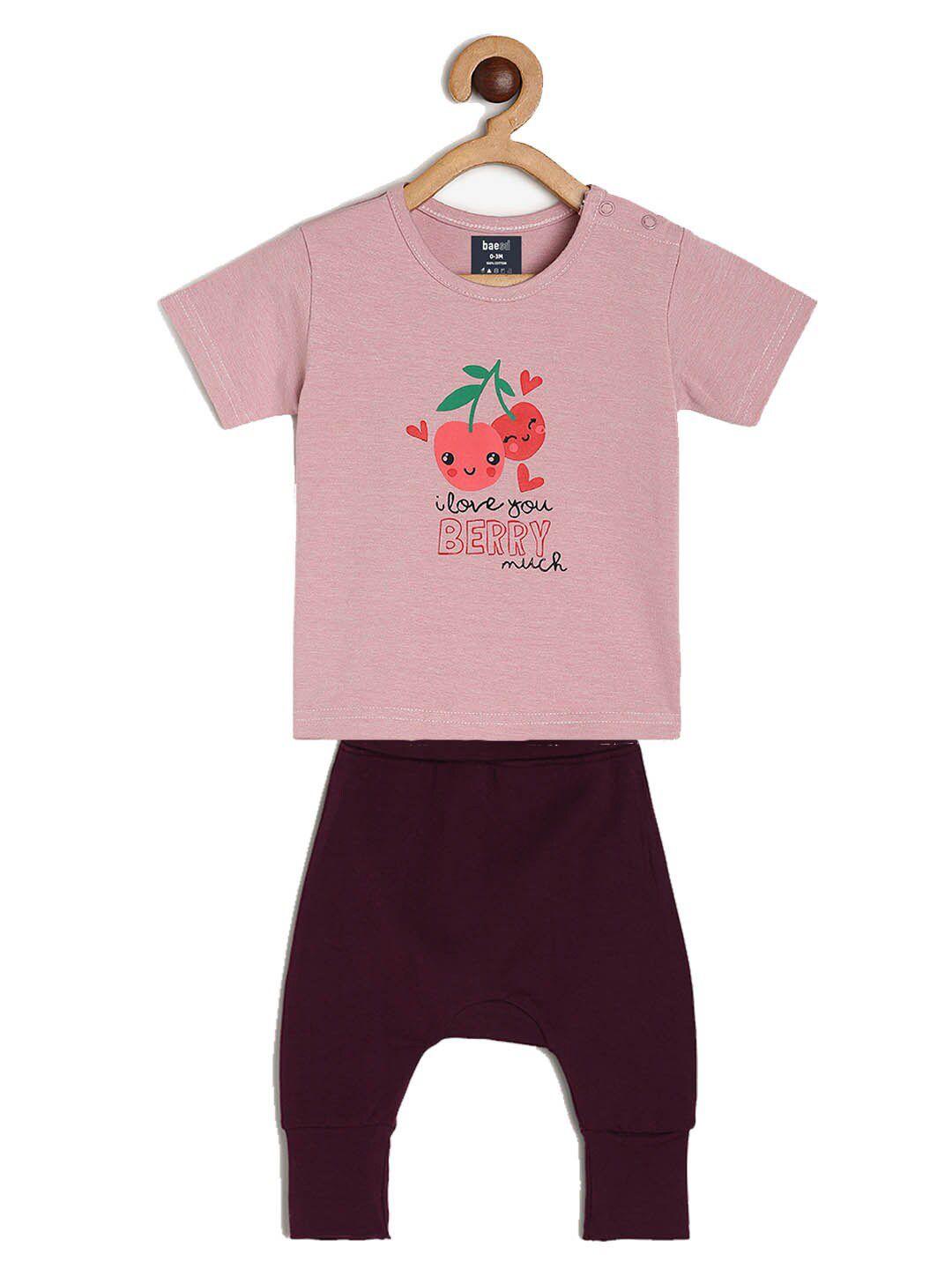 baesd unisex kids printed t-shirt with trousers