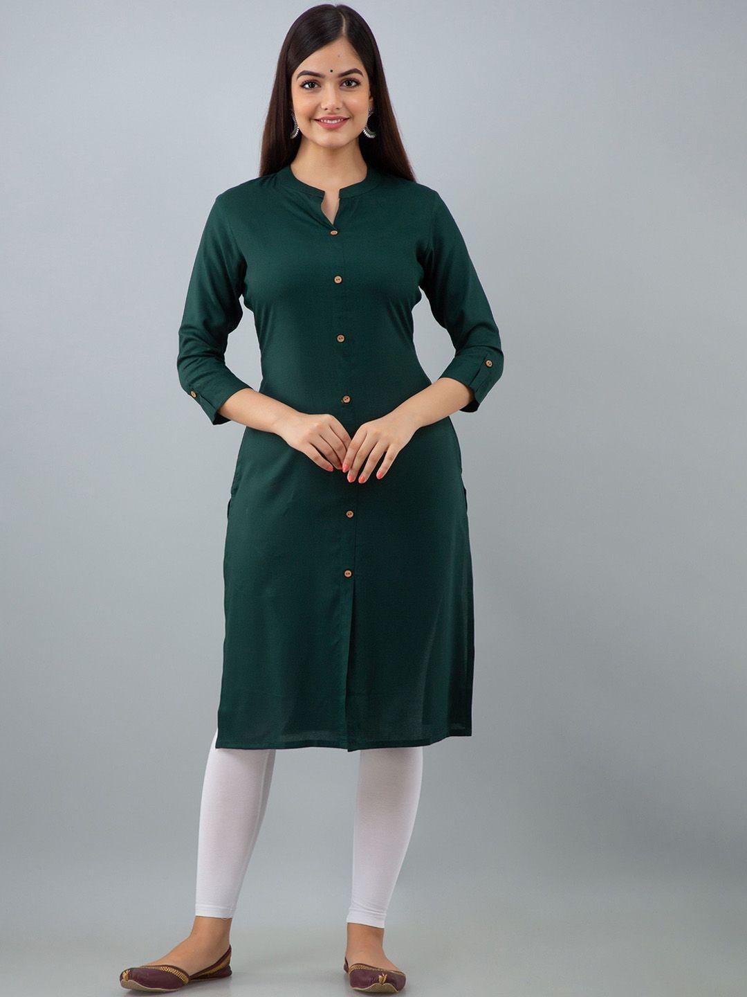 baesd-women-green-printed-kurta